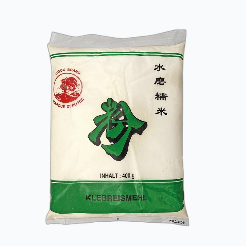 COCK BRAND GLUTINOUS RICE FLOUR GREEN 400G