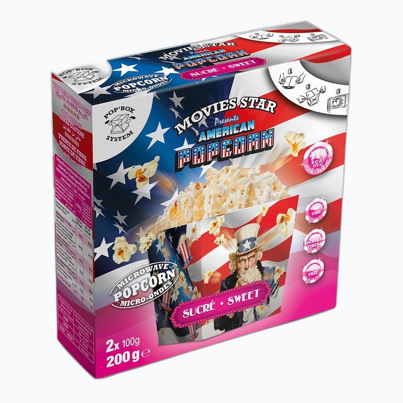 MOVIES STAR SWEET POPCORN GF 2*100G