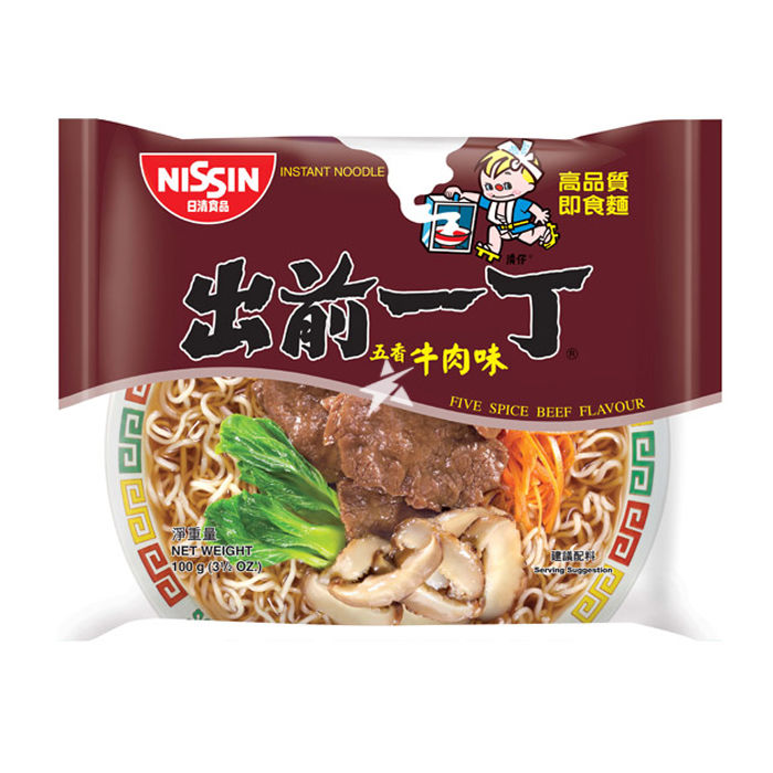 NISSIN FIVE SPICES  BEEF NOODEL 100G