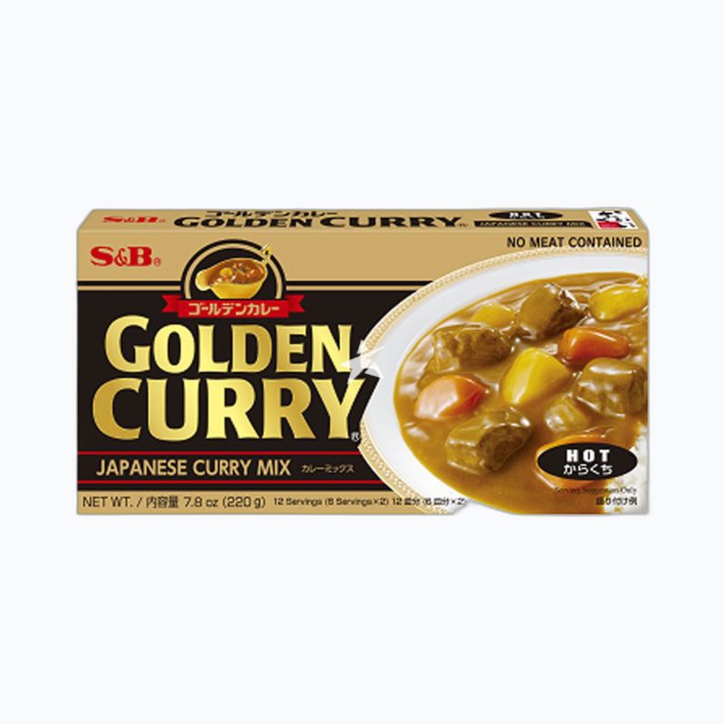 S&B GOLDEN CURRY HOT 220G