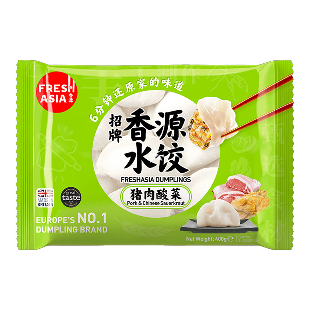 FRESHASIA PORK & CHINESE SAUERKRAUT DUMPLING 400G