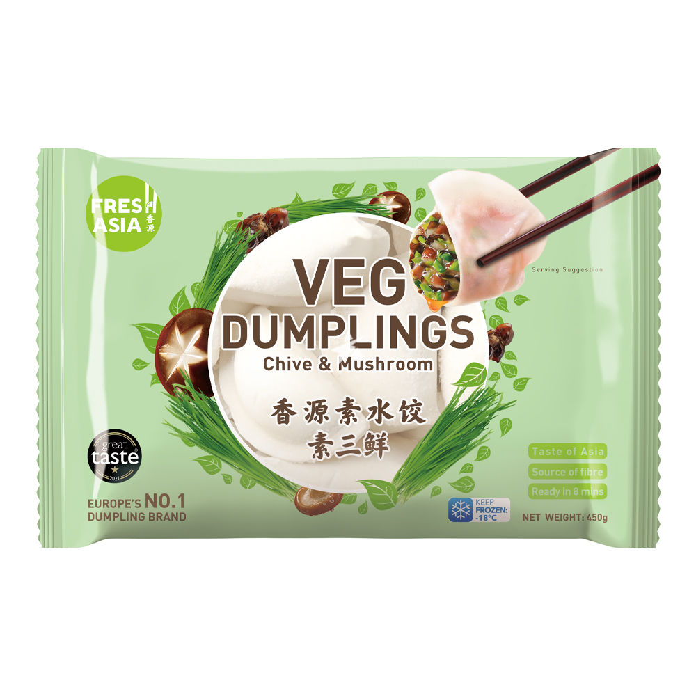 FRESHASIA CHIVE&MUSHROOM DUMPLINGS 450G