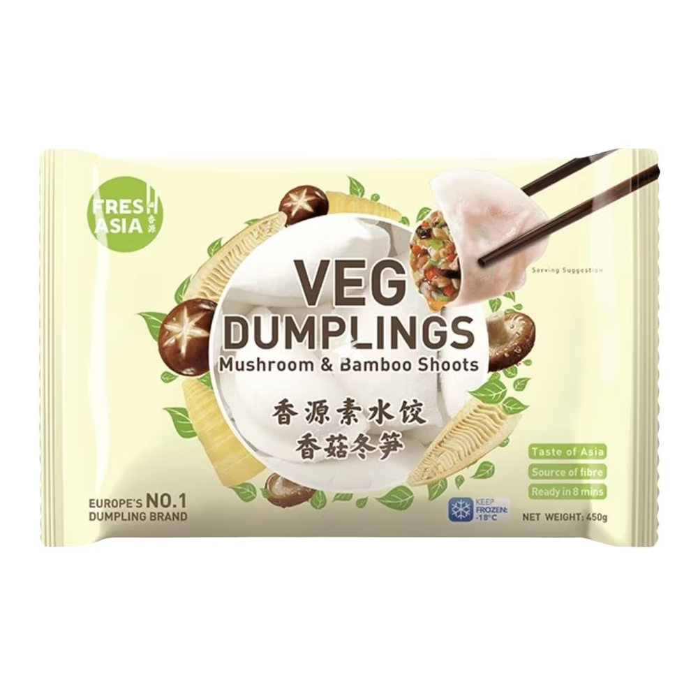 FRESHASIA MUSHROOM&BAMBOO SHOOTS DUMPLINGS 450G
