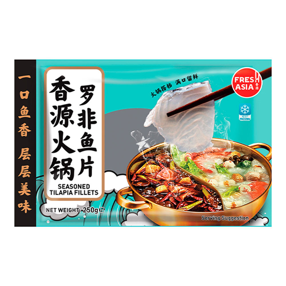 FRESHASIA SEASONED TILAPIA FILLETS 250G