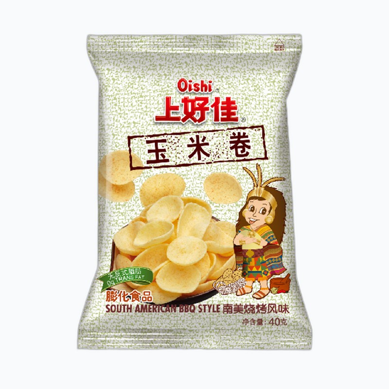 OISHI  BBQ CORN SNCAKS 40G