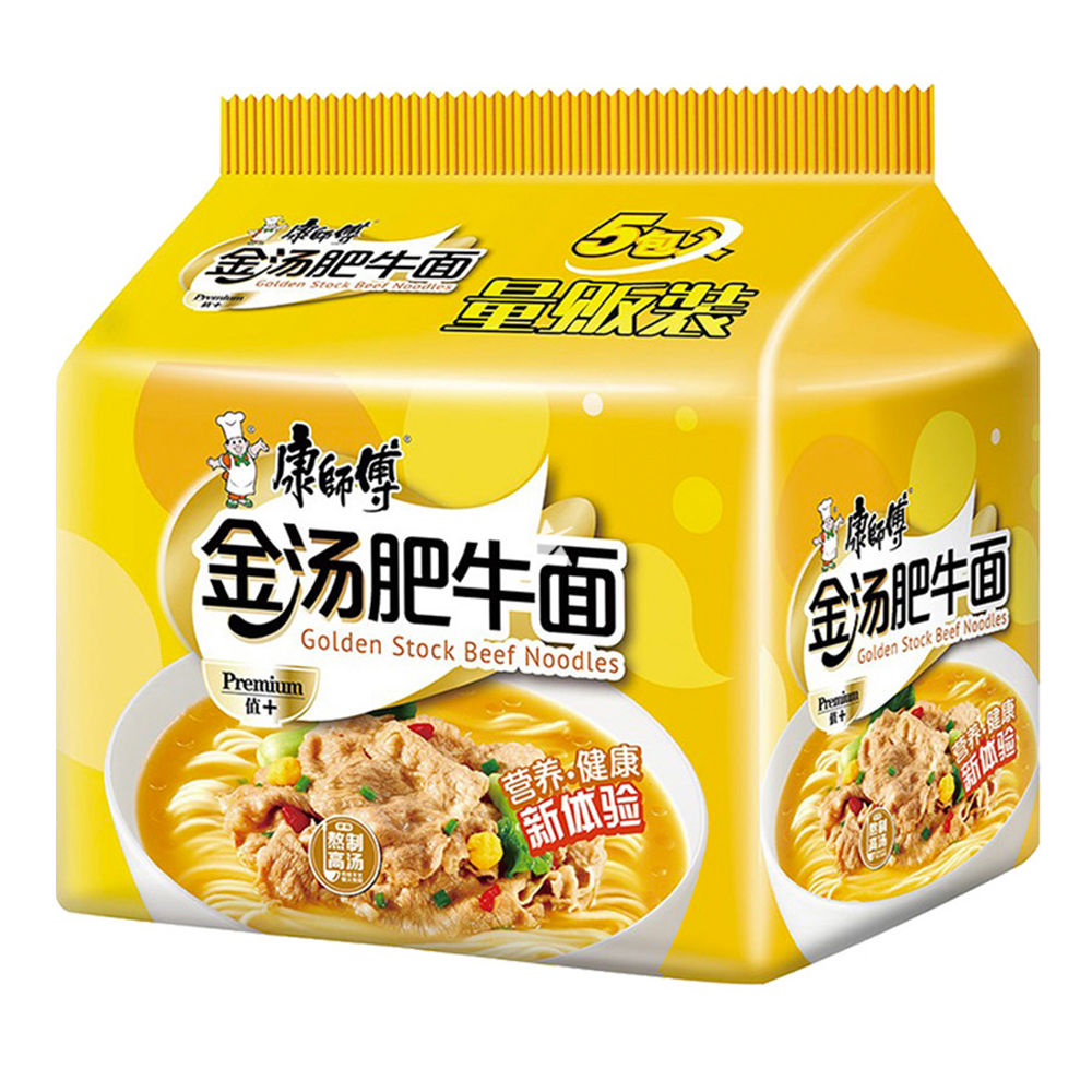 康师傅金汤肥牛面5连包 108g*5