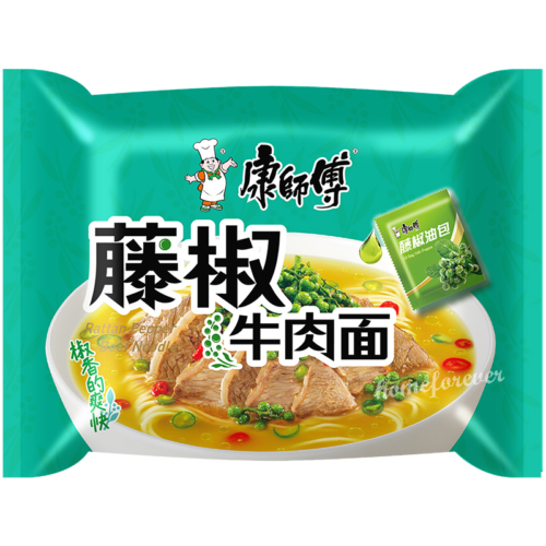 康师傅藤椒牛肉面 103g