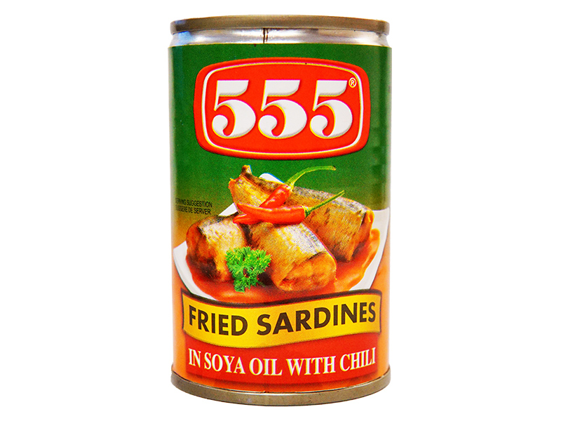 555 FRIED SARDINES HOT AND SPICY 155G