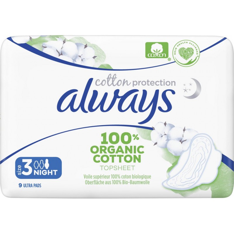 Always有机棉夜用卫生巾