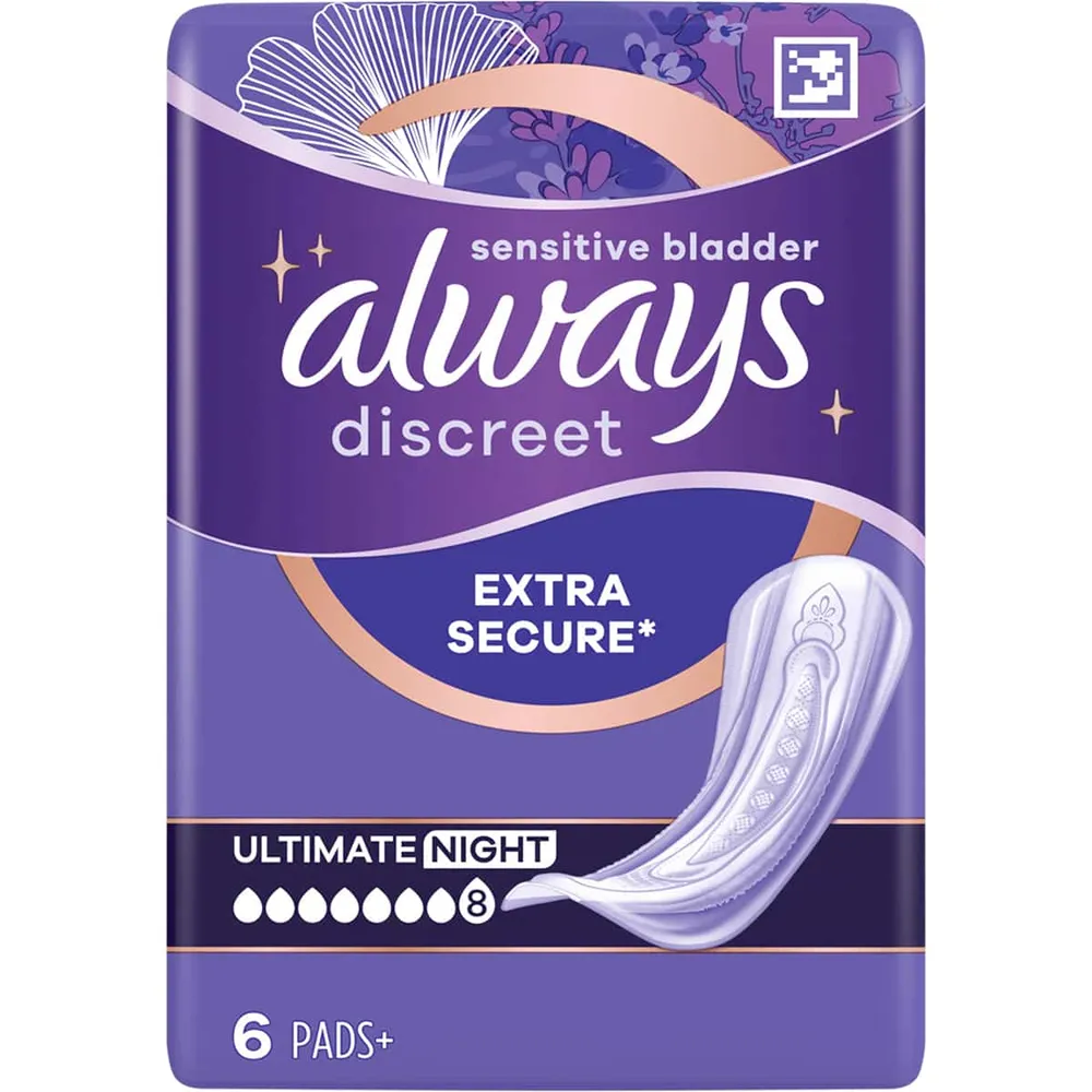 ALWAYS DISCREET PADS ULTIMATE NIGHT X6
